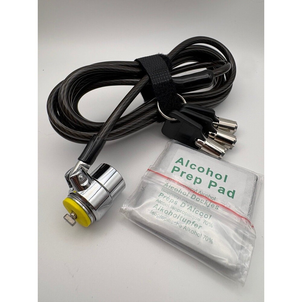 Loradar Laptop Security Cable Lock Kit with Anchor Plate & Keys